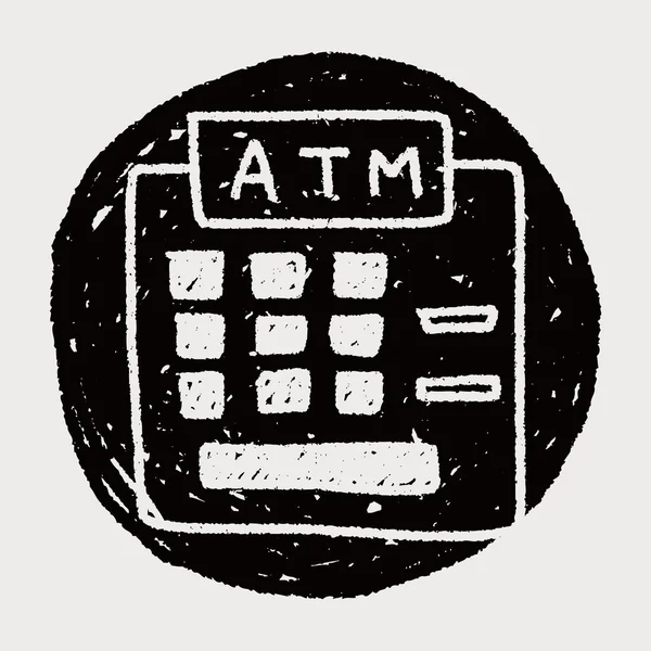 Atm 落書き図面 — ストックベクタ