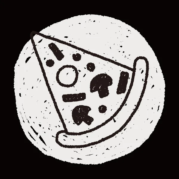 Dibujo de garabato de pizza — Archivo Imágenes Vectoriales