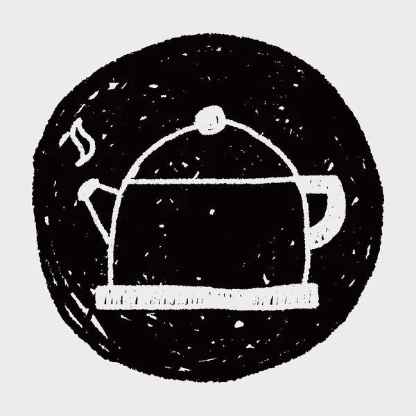 茶壶涂鸦绘图 — 图库矢量图片