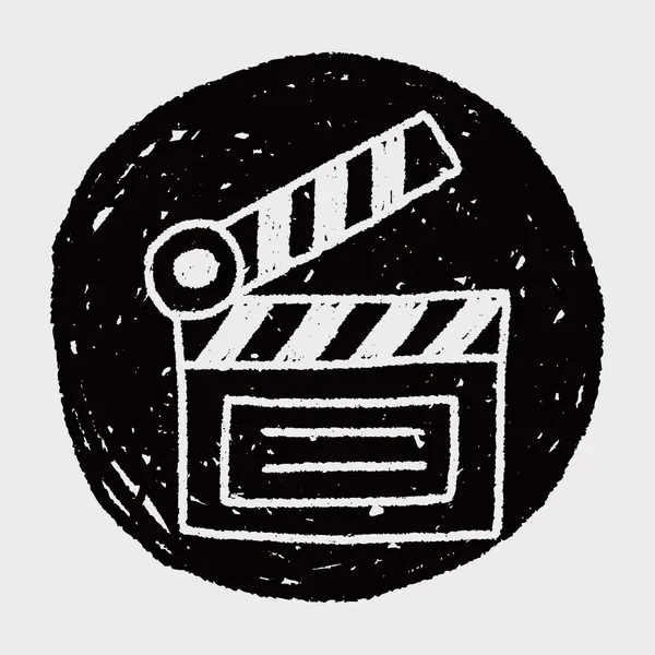 Clapboard garabato dibujo — Archivo Imágenes Vectoriales