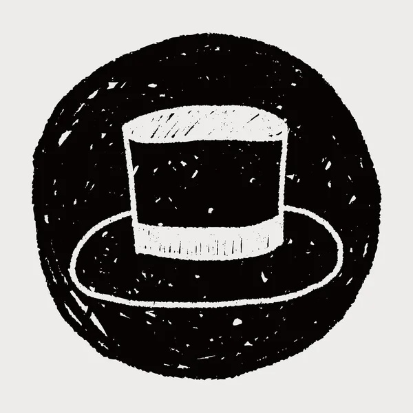 Desenho doodle chapéu —  Vetores de Stock