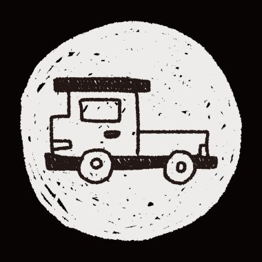 kamyon doodle çizim