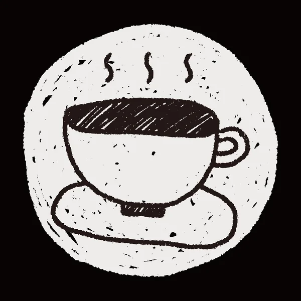 Καφέ doodle σχέδιο — Διανυσματικό Αρχείο