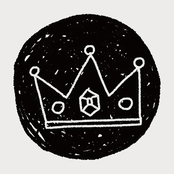 Doodle króla korony — Wektor stockowy