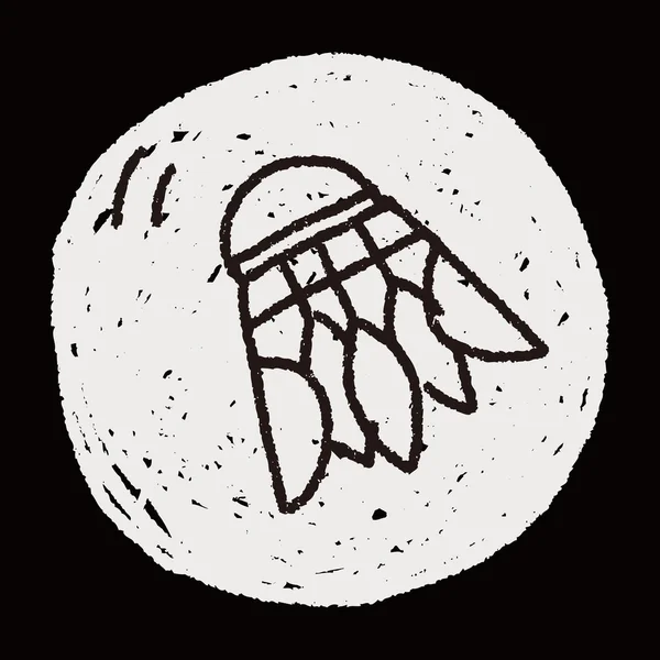 Doodle-Badminton — Stockvektor