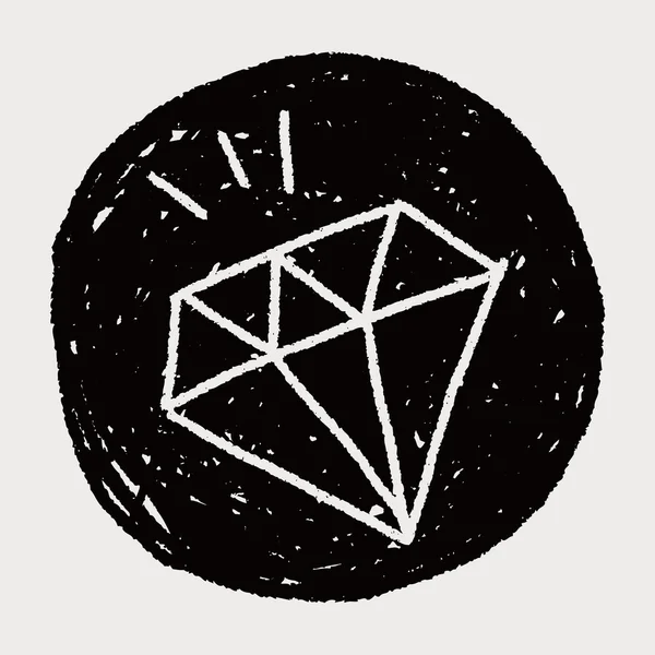 Doodle διαμάντι — Διανυσματικό Αρχείο