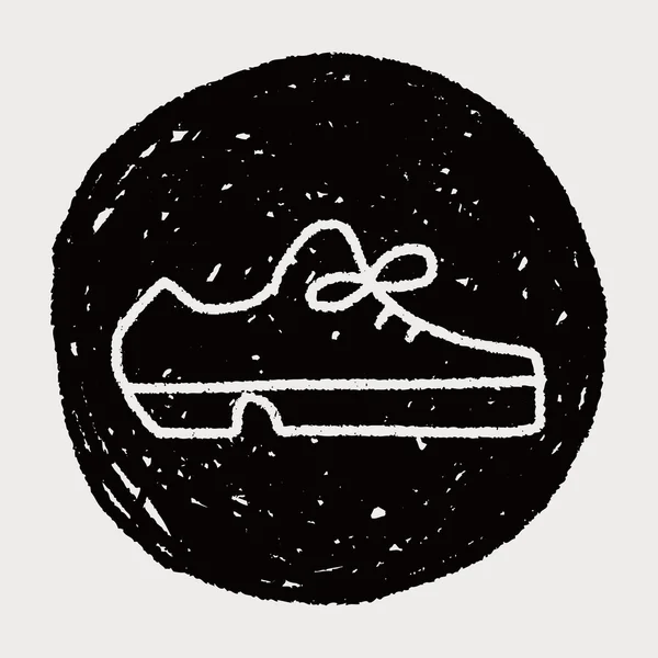 Sapato de couro doodle — Vetor de Stock