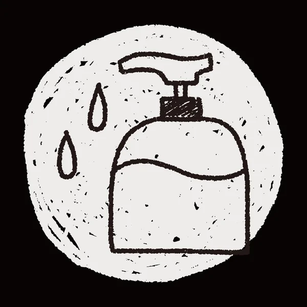 Bouteille de lavage doodle — Image vectorielle