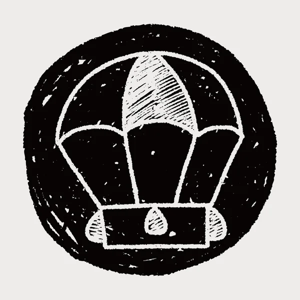 Doodle hot air balloon — Stock Vector