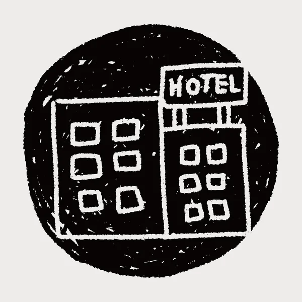 Doodle hotel — Stock vektor