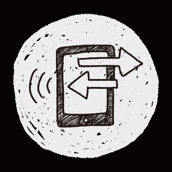 Doodle teléfono wifi — Vector de stock