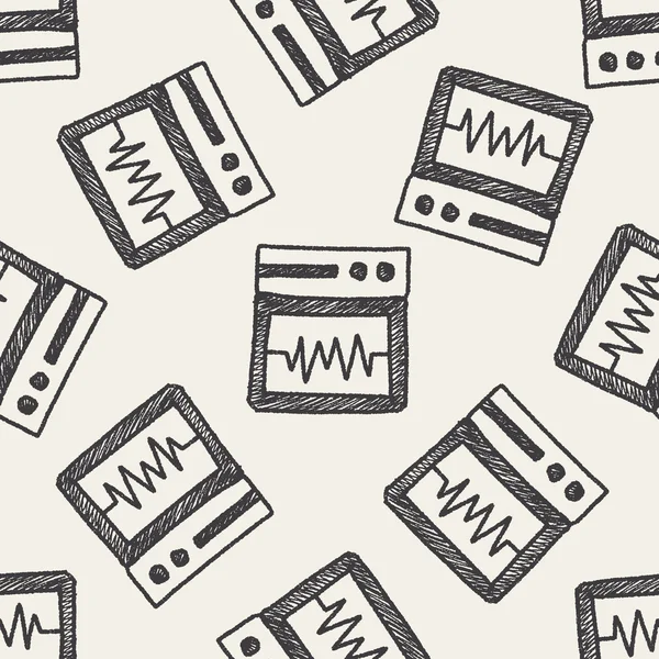 Doodle ecg — Stockvector