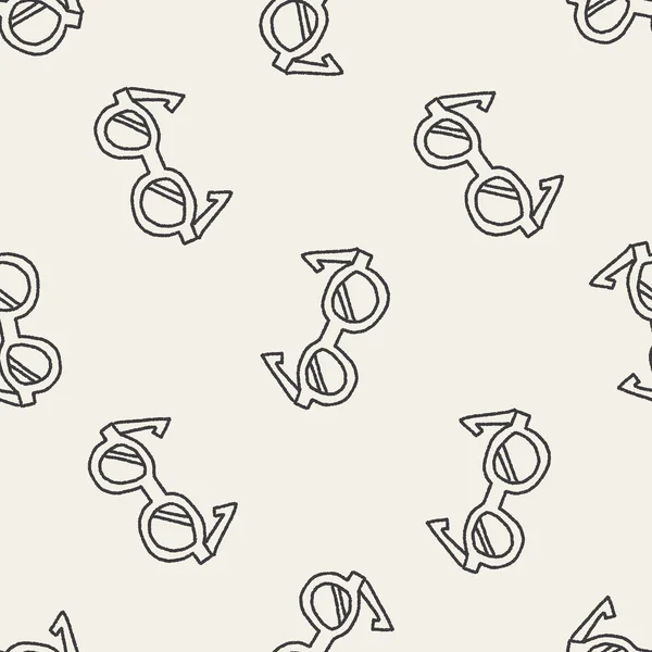 Doodle bril — Stockvector