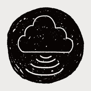 Internet bulut doodle çizim