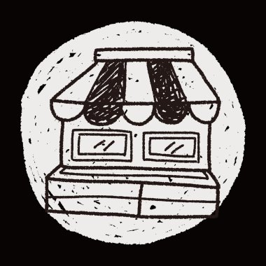 mağaza doodle çizim