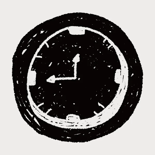 Reloj Doodle — Vector de stock