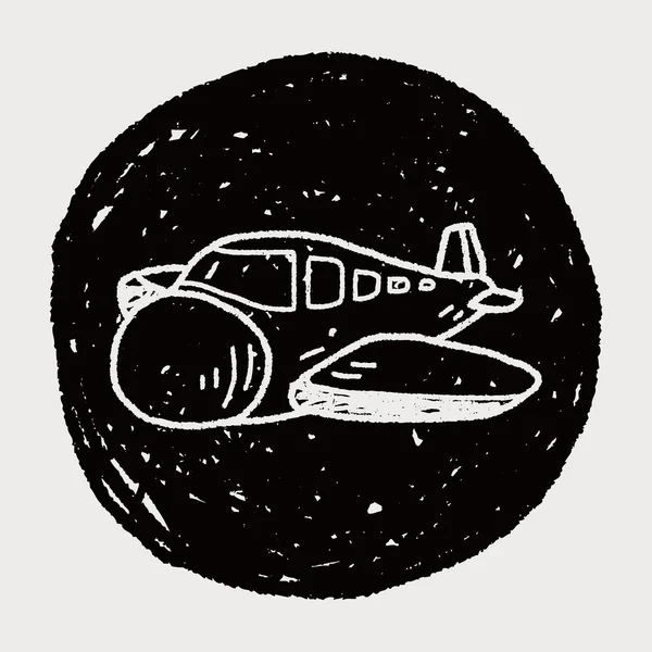 Doodle-Flugzeug — Stockvektor