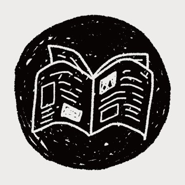 Gazete doodle çizim