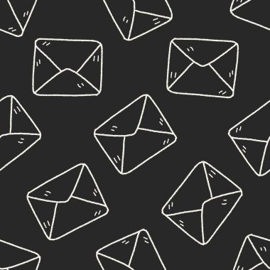 Doodle posta Dikişsiz desen arka plan