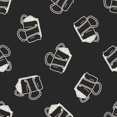 Doodle küçük Dikişsiz desen arka plan