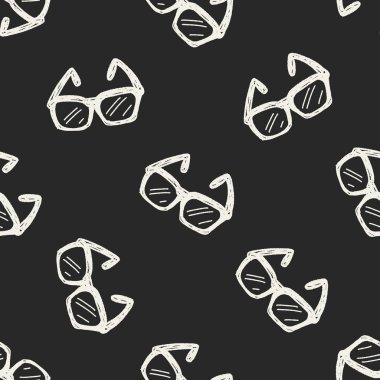 Doodle gözlük Dikişsiz desen arka plan