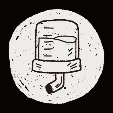 evde beslenen hayvan içecek su şişesi doodle