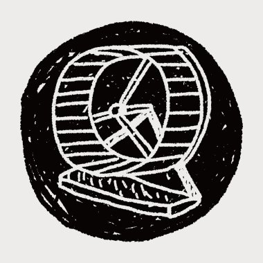 evde beslenen hayvan egzersiz tekerlek doodle