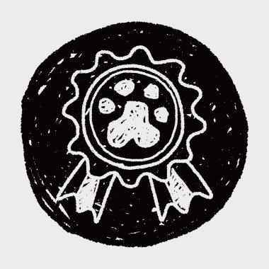 evde beslenen hayvan madalya doodle