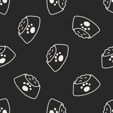Doodle köpek gıda Dikişsiz desen arka plan