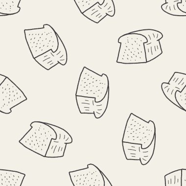 tost doodle çizim Dikişsiz desen arka plan