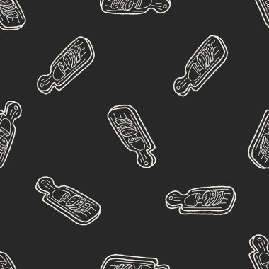 kesme tahtası doodle Dikişsiz desen arka plan