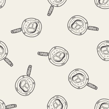 Doodle biftek Dikişsiz desen arka plan