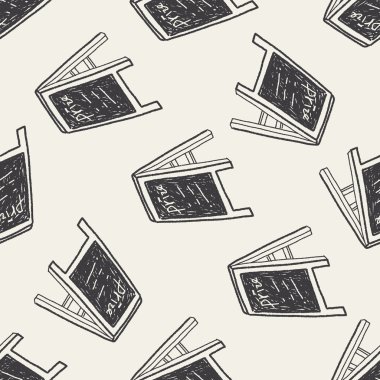 Tabela doodle Dikişsiz desen arka plan