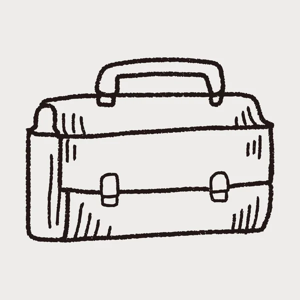 Doodle briefcase — Stock Vector