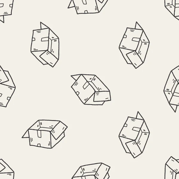 Doodle Box fond de motif sans couture — Image vectorielle