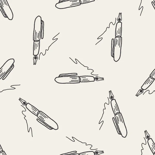 Doodle caneta sem costura fundo padrão — Vetor de Stock
