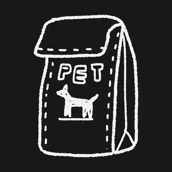 Doodle τροφίμων κατοικίδιων ζώων — Διανυσματικό Αρχείο
