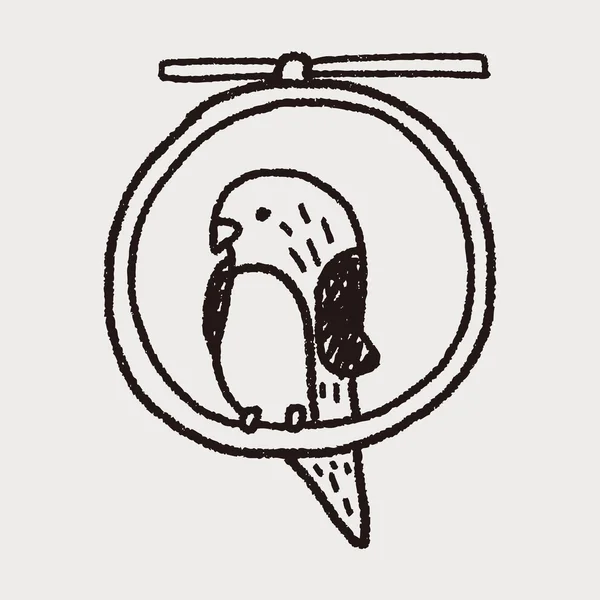 Doodle pták — Stockový vektor