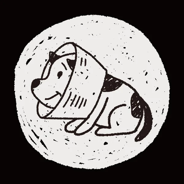 Collier pour chien doodle — Image vectorielle