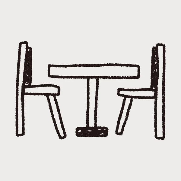 Table doodle — Image vectorielle