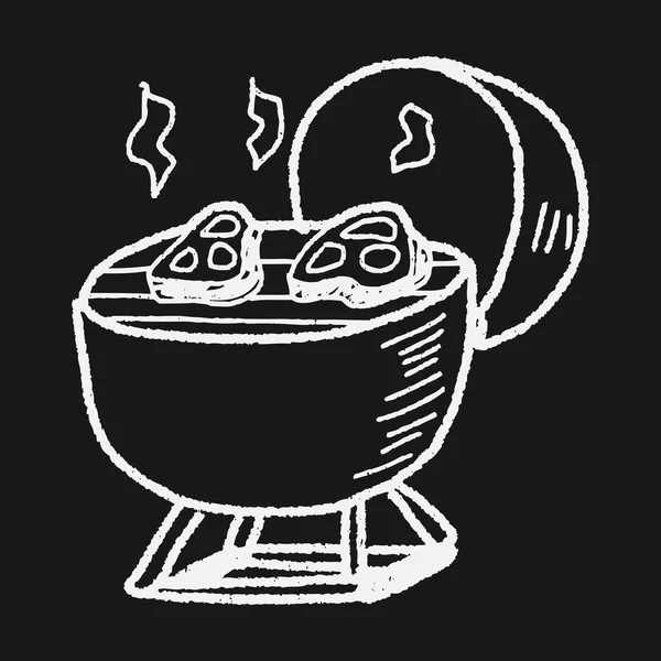 Grill-Doodle — Stockvektor