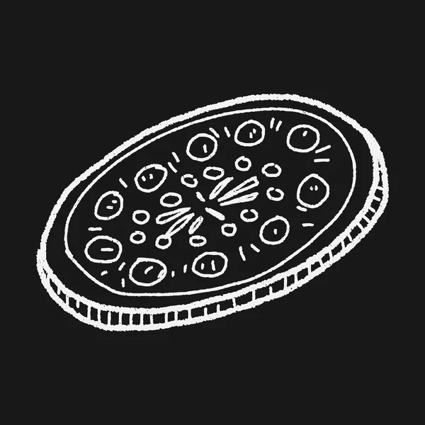 涂鸦比萨饼 — 图库矢量图片