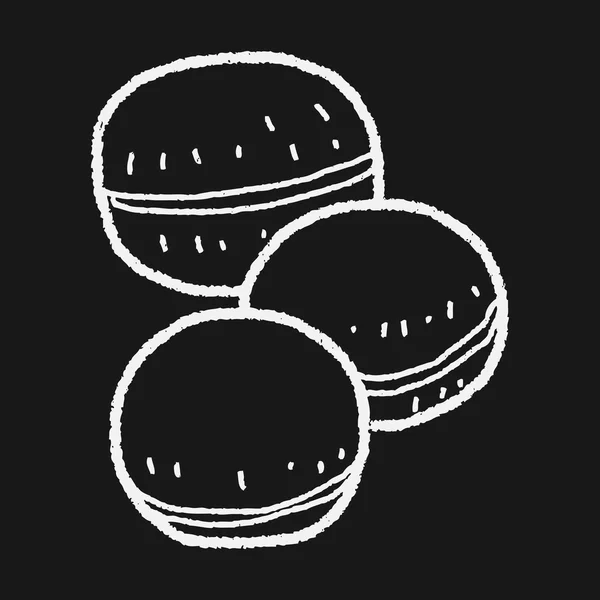 Macaron doodle — Stockvector