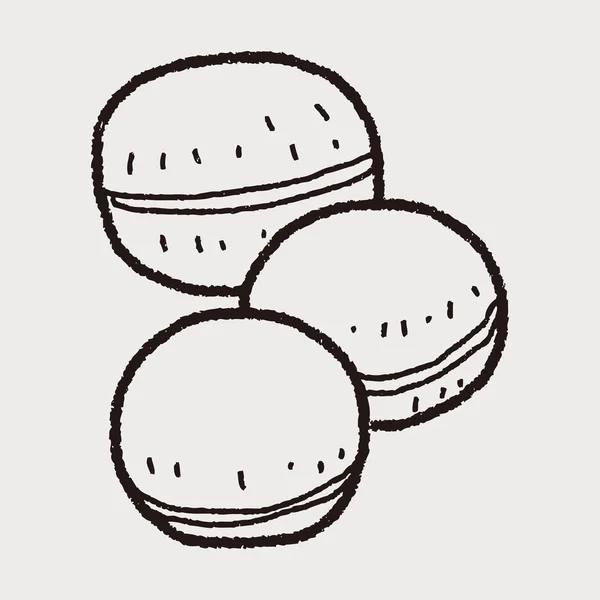 Doodle de macaron — Vetor de Stock