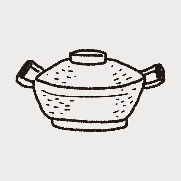 Pan doodle — Stok Vektör