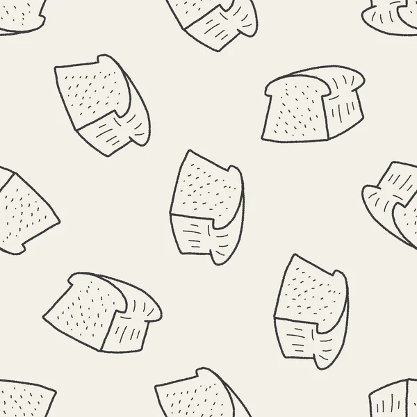 トースト落書き図面のシームレスなパターン背景 — ストックベクタ