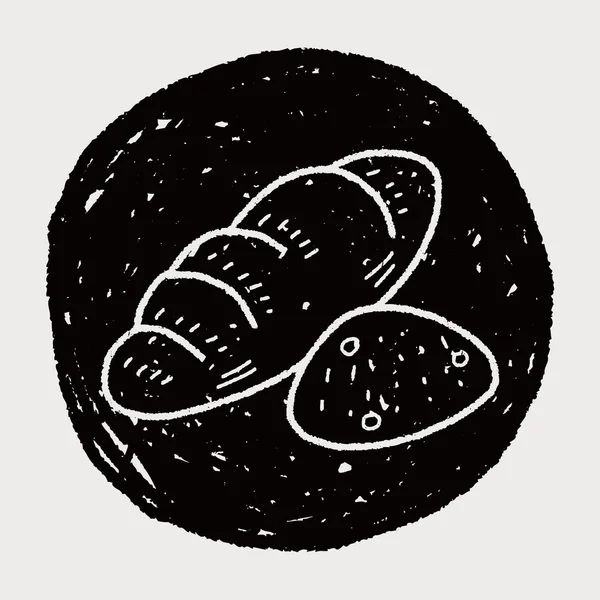 Doodle bröd — Stock vektor