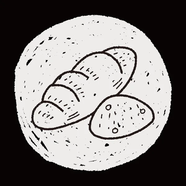 Doodle brood — Stockvector