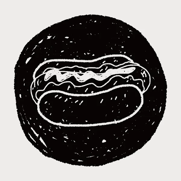 Hotdog doodle — Stockvector