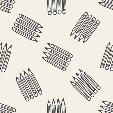 Doodle kalem Dikişsiz desen arka plan